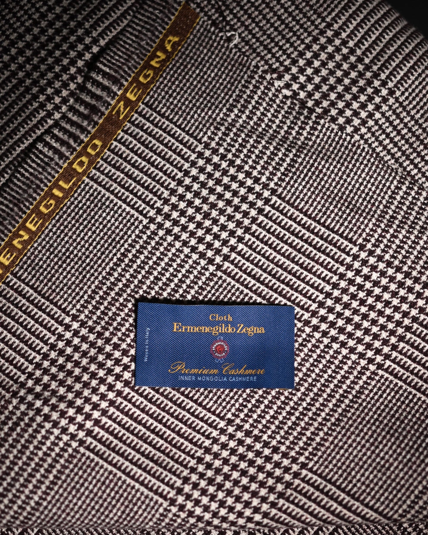 Zegna Vintage "Inner Mongolian Cashmere" Glen Check